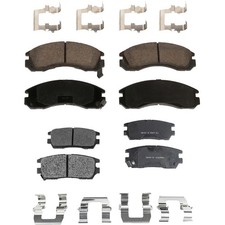 Front and Rear Semi-Metallic Brake Pad Set For 1992-1996 Mitsubishi Montero picture