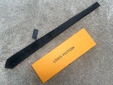 Louis Vuitton Men's Solid Black Tie Slim Full Packaging NWT picture