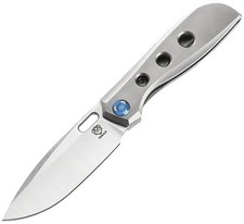Poikilo Blade Gecko V3 Framelock Gray Titanium Folding M398 Knife GECKOS1V3 picture