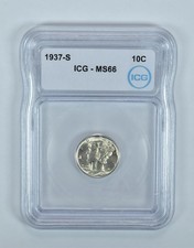 1937-S Mercury Dime MS66 ICG picture