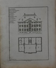 Antique 1774 Engraving Art 18th Century Architectural Art Original History picture