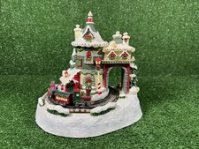 Thomas Kinkade Hawthorne Village North Pole Train Station 2006 READ A2263 picture