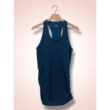Athleta Momentum Seamless Ruched Racerback Activewear Tank Top Blue S picture