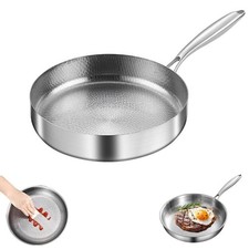 STEHEMO Titanium Hammered Pro Pan, No Coating Titanium Pans for Cooking, NonT... picture