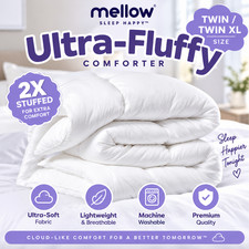 Mellow MarshMellow Ultra Fluffy Comforter Twin White 2X Stuffed NEW picture