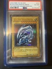 Konami 2002 Yu-Gi-Oh Blue-Eyes White Dragon SDK-001 1st Ed PSA 6 picture