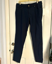 lululemon ABC Men’s Navy Slim Tapered 36W Stretch Knit Pants Pockets picture