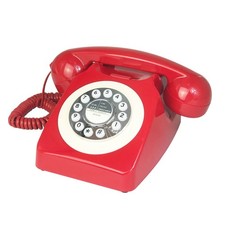 Retro Corded Telephone - Classic 80's Landline Phone, Wired Antique Design for H picture