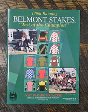 1998 Belmont Stakes Program: Signed by All Jockeys - Victory Gallop, Real Quiet picture