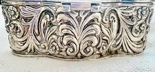 Vntg Silver Plated Velvet Lined Jwlry Trinket Box by Godinger Silver Art *Estate picture