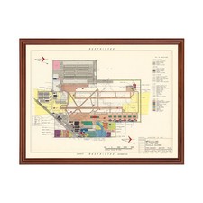 Old Map of McClellan Air Force Base, CA 1952 - Vintage McCle picture