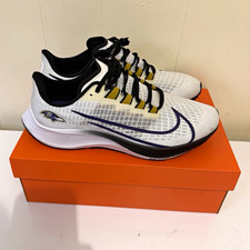 Nike Air Zoom Pegasus 38 Baltimore Ravens Men's White/Black Low Top Sneakers picture