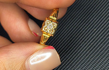 Vintage Art Deco/Mid Century Ring, 14k Gold Unique Wedding Ring. Size 5 picture