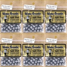 (6) Packs Water Gremlin New Removable Split Shot Sinkers PSS-4 Brand New picture