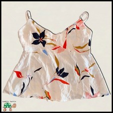 O'Neill Women's Tropical Floral Smocked Babydoll Tank Top | Size Small | EUC picture