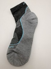 Darn Tough Vermont Athletic Running Ankle Socks Gray Black Blue Size M picture