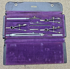 Vintage Dietzgen Drafting Set Drawing tools Early 1930s  Named to CM Allaben JR picture