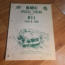 MG MGA 1500 1600 FACTORY SPECIAL TUNING MANUAL  BMC PUBLICATION picture