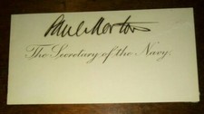 PAUL MORTON (1857-1911) Autograph ~ Signed Secretary of the Navy Card picture