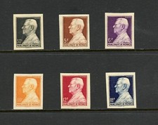 P681 Monaco 1948 Louis II IMPERF 6v. MH picture