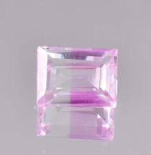 AAA 5.40 Ct Rare Natural Bi-Color Sapphire Emerald Cut Loose Gemstone Certified picture