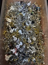 Costume Ring Lot - 1 LB- 100+ Rings - Gemstone, Gold tone,  random selection picture
