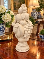 Vintage Italian Blanc de Chine Ceramic Fruit Topiary Centerpiece 16” Italy picture