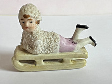 Antique German   SNOW BABY  SNOW CHILD  on SLED  - Early 1900's picture