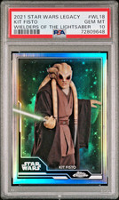 2021 TOPPS CHROME STAR WARS LEGACY KIT FISTO #WL18 WIELDERS LIGHTSABER PSA 10 picture