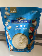 Ghirardelli White Vanilla Melting Wafers White Chocolate 1 lb (454g) Resealable picture