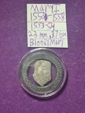 Rare England 1553-1558 Mary I Silver Groat, Nearly Halved In Great Detail picture