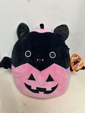 Squishmallows Emily the Bat in Pink Pumpkin Jack-O-Lantern 12