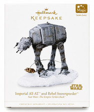 Hallmark Keepsake 2006 Star Wars AT-AT Snowspeeder Sound Magic Ornament QXI6273 picture