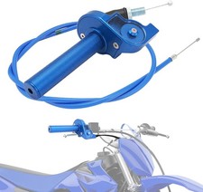 7/8” 22mm Throttle Assembly + Cable for YZ125 YZ65 YZ80 TTR PW50 PW80 Blue picture