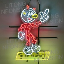 US STOCK Reddy Kilowatt Electric Glass Neon Sign 24
