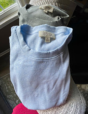 Haven Well Within Lot 2 Ribbed Knit Crew Neck Tee S Blue/Gray picture