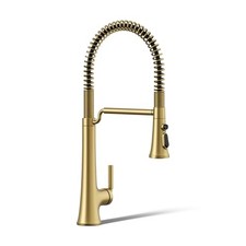 KOHLER K-23765 TONE 1.5 GPM SINGLE HOLE PRE-RINSE FAUCET VIBRANT BRASS picture