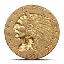 Pre-33 $2.50 Indian Gold Quarter Eagle Coin (XF) Random Year picture