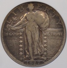 1927-S Standing Liberty Quarter 25c ANACS VF20 Old Small Holder picture