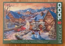NEW CHRISTMAS PUZZLE Bringing Home The Tree EuroGraphics 1000 Pcs Sealed Gift picture