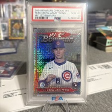 2024 BOWMAN CHROME MEGA BOX MY 1ST BOWMAN #14 PETE CROW-ARMSTRONG RC PSA 10 Cubs picture
