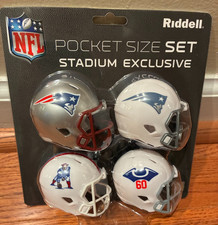 New England Patriots NEW LIMITED EDITION 4 Helmet Pocket Pro Set EXCLUSIVE picture