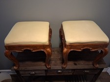 walnut burl 19th century baroque foot stools/ made in Italy picture