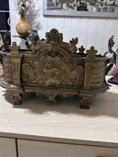 Jardiniere Brass Antique French Planter Baroque Centre Piece picture