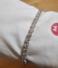 Diamond Tennis Bracelet 14K White Gold 37 Natural Dia's 9.25ct.tw. SI1/SI2 7