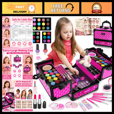 59 Pcs Kids Makeup Toy Set, Non-Toxic Washable Pretend Play Kit for Girls picture