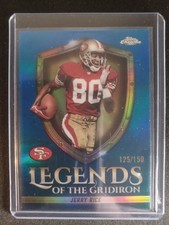 2025 Topps Chrome - Legends of the Gridiron Jerry Rice #LOG-21 Blue Refractor... picture