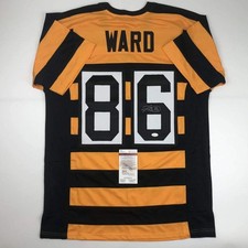 Autographed/Signed Hines Ward Pittsburgh Bumble Bee Football Jersey JSA COA picture