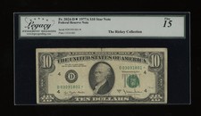 DBR 1977-A $10 FRN Cleveland STAR Fr. 2024-D* Legacy 15 Serial D03091801* picture