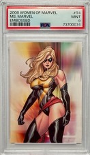 2008 Rittenhouse Women of Marvel Ms. Marvel Embossed #T4 PSA 9 MINT picture